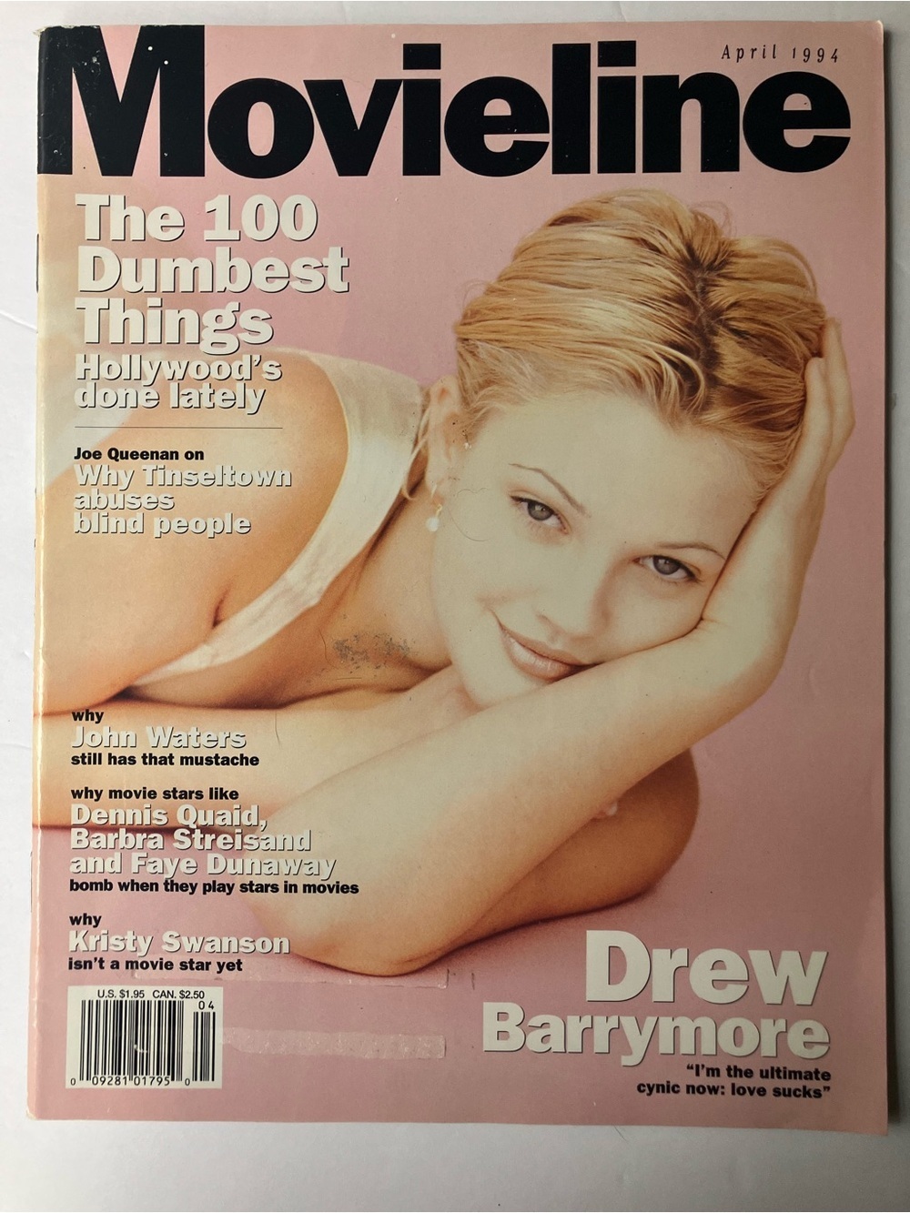 Vintage Movieline Magazine Drew Barrymore April 1994